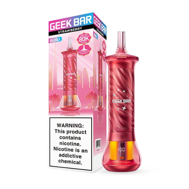 Geek Bar Burj 80K Hookah Vape strawberry 