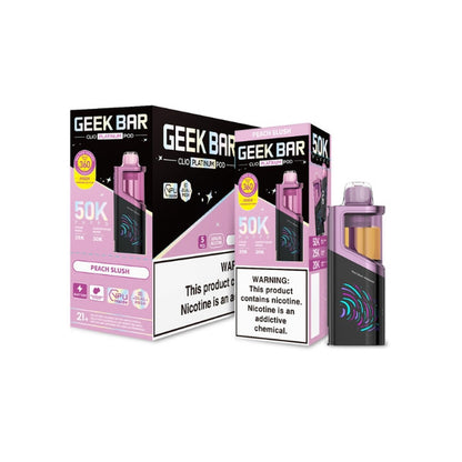 Geek Bar Clio Platinum 50K Disposable Pod peach sluch only vapez
