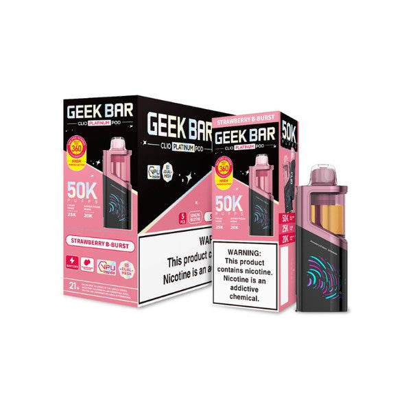 Geek Bar Clio Platinum 50K Disposable Pod | Only Vapez Geek Bar Clio Platinum 50K Disposable Pod | Only Vapez