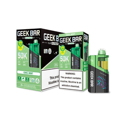 Geek Bar Clio Platinum 50K Vape Kit cool mint only vapez