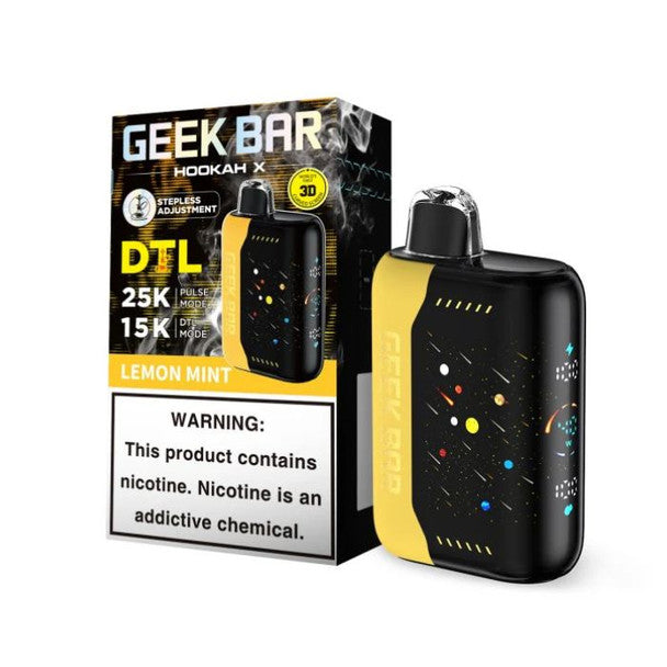 Geek Bar Hookah X 25K Disposable Vape lemon mint only vapez