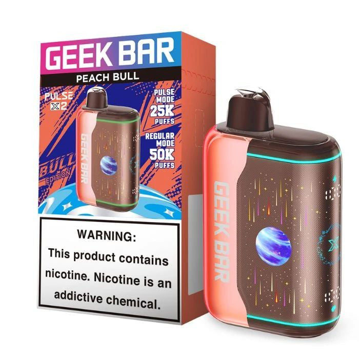 Geek Bar Pulse X 2 Bull Edition Vape peach only vapez