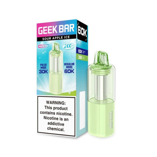Geek Bar Mate 60K Disposable Pod sour Apple Ice only vapez