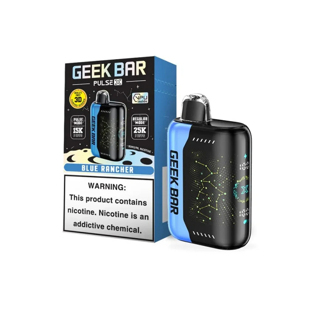 Geek Bar Pulse X 25K Disposable 5 Pack blue rancher only vapez