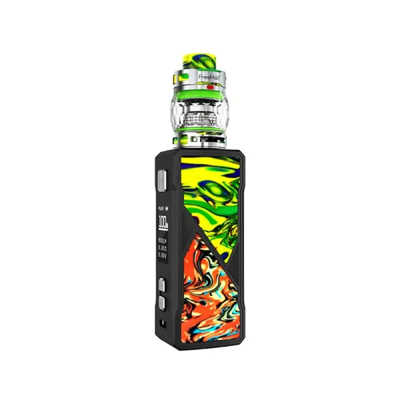 FreeMax Maxus 100W Vape Kit Resin Edition Only Vapez Green-Orange