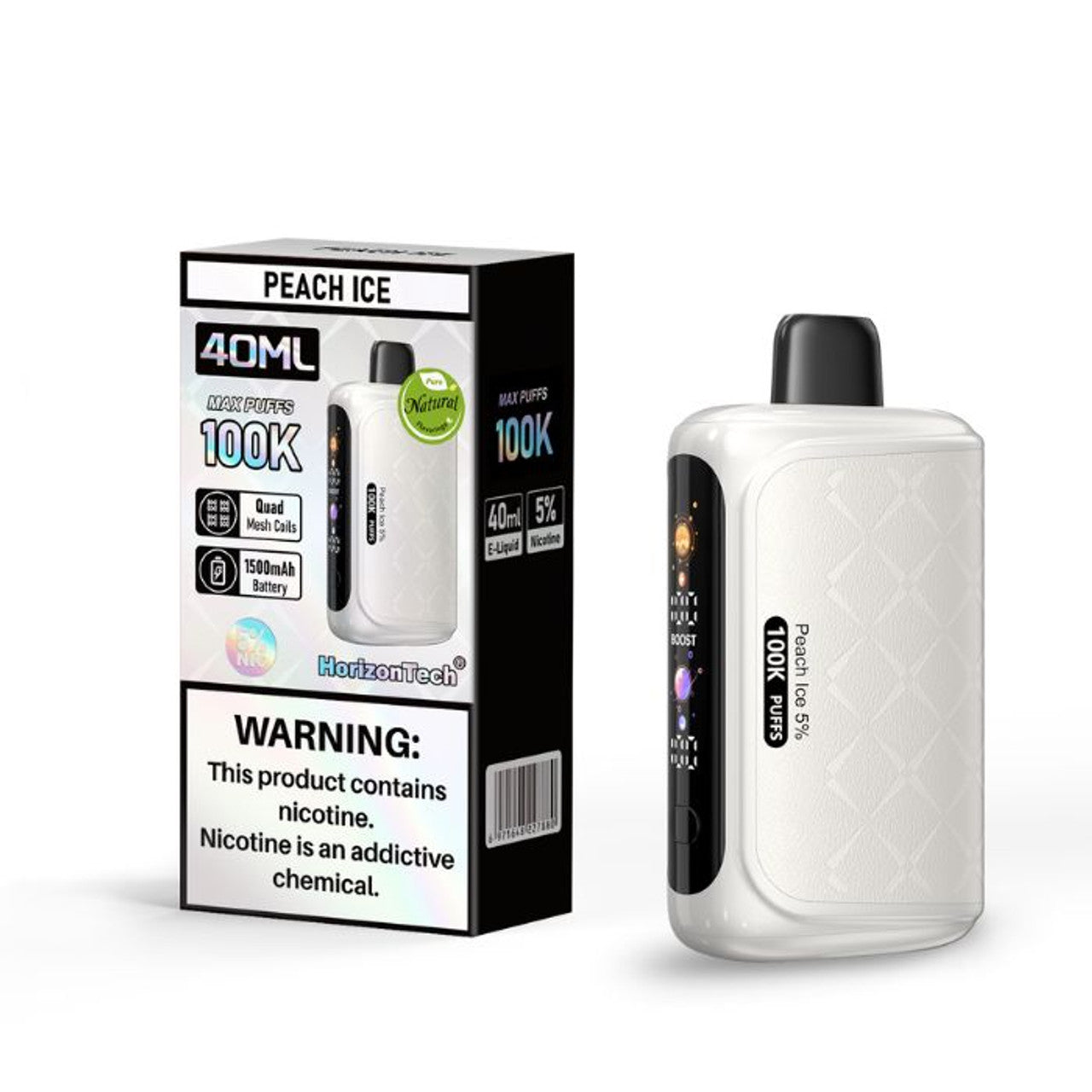 HorizonTech 100K Vape peach ice only vapez