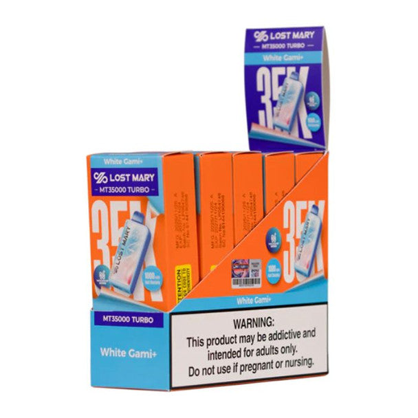 Lost Mary MT35000 Turbo Nixodine Vape white only vapez