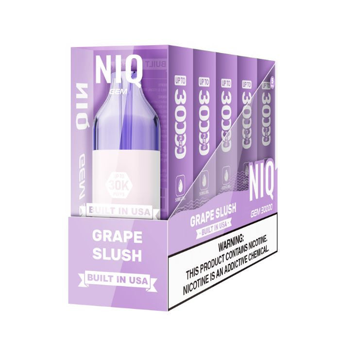 NIQ GEM 30000 Disposable Vape grape only vapez
