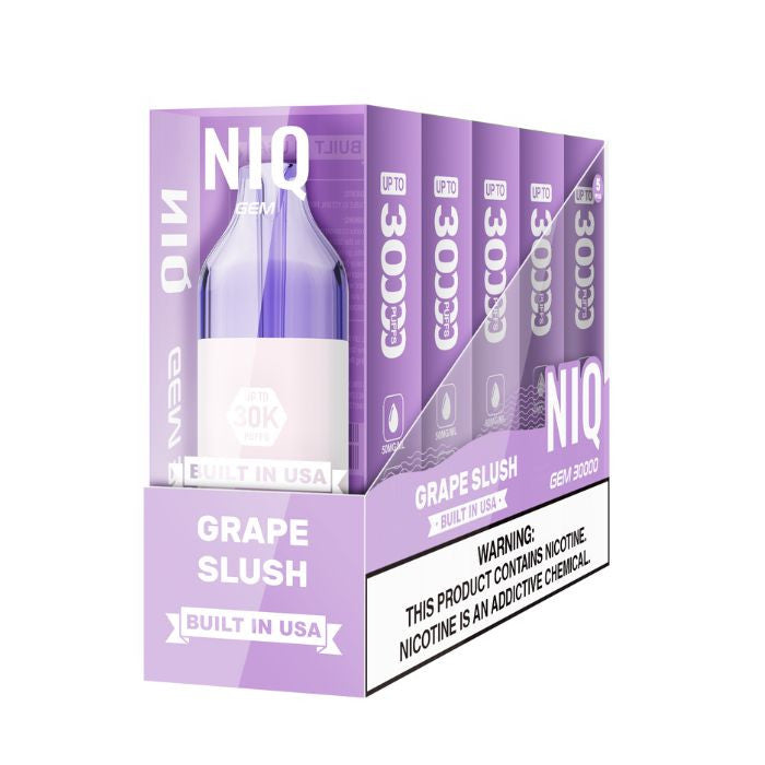 NIQ GEM 30000 Disposable Vape grape only vapez 
