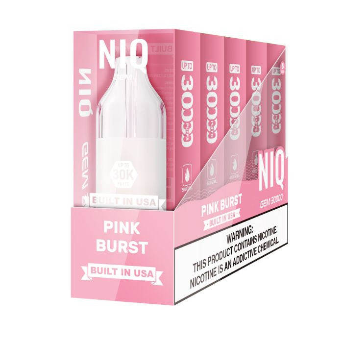 NIQ GEM 30000 Disposable Vape pink only vapez