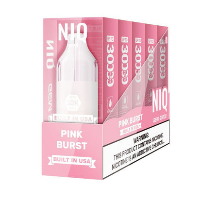 NIQ GEM 30000 Disposable Vape pink only vapez