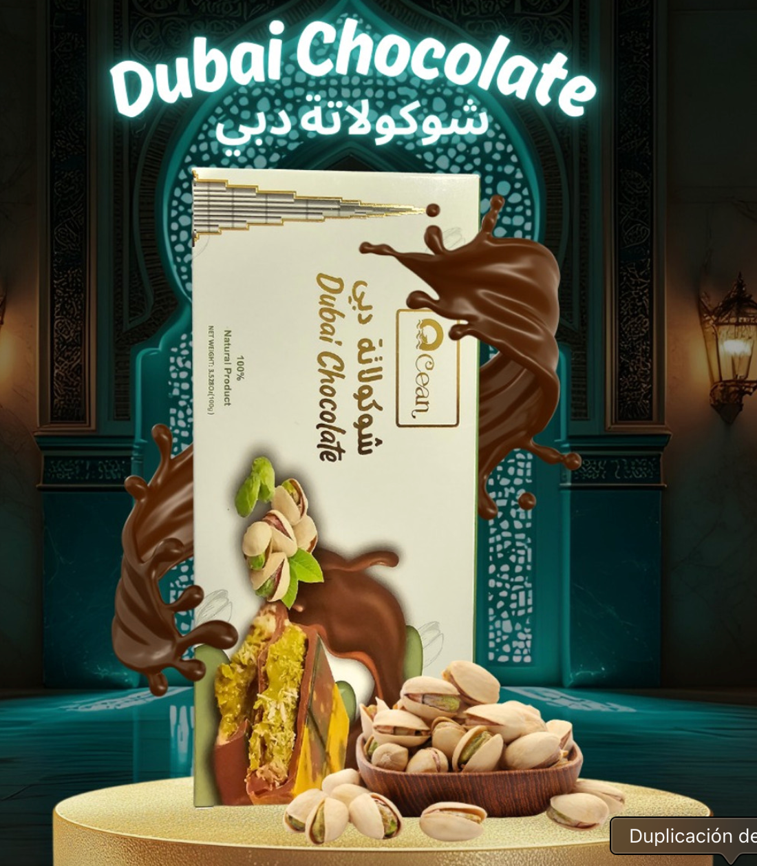 Ocean Pistachio Kunafa Dubai Chocolate only vapez