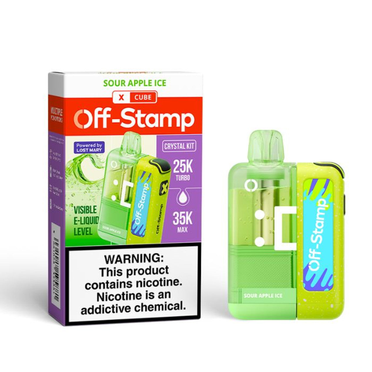 Off Stamp X-Cube Crystal Vape Kit sour apple ice