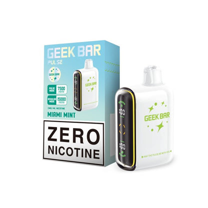 Geek Bar Pulse Zero Nicotine Vape miami mint only vapez 