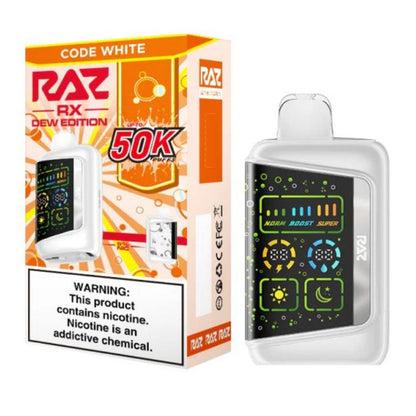 RAZ RX50K Dew Edition Disposable Vape white only vapez