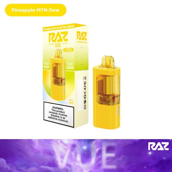 RAZ VUE 50K Disposable Pod pineapple mtn dew