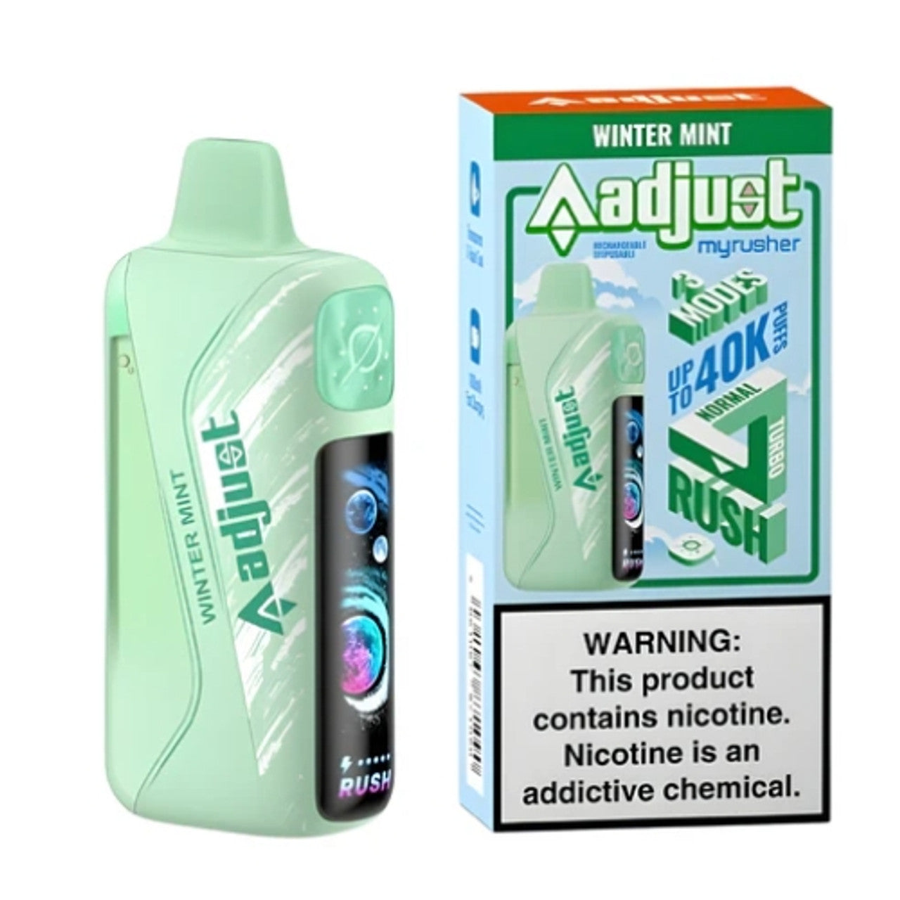 Adjust MyRusher 40K Vape winter only vapez