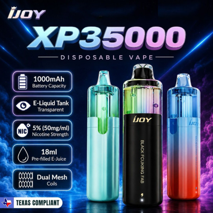 iJoy XP35K Disposable Vape 35000 Puffs Rechargeable Device with Dual Mesh Coil Technology