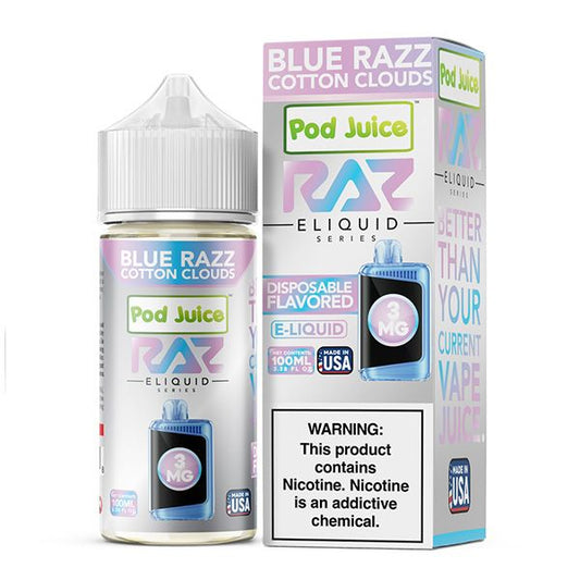 Pod Juice X Raz E-Liquids blue 