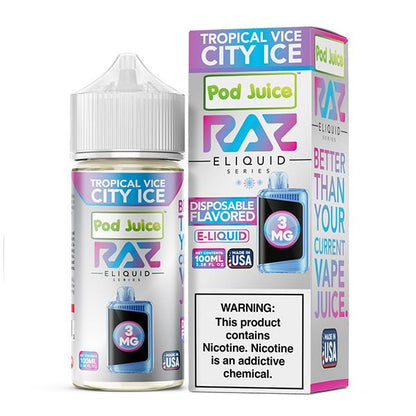 Pod Juice X Raz E-Liquids ice 