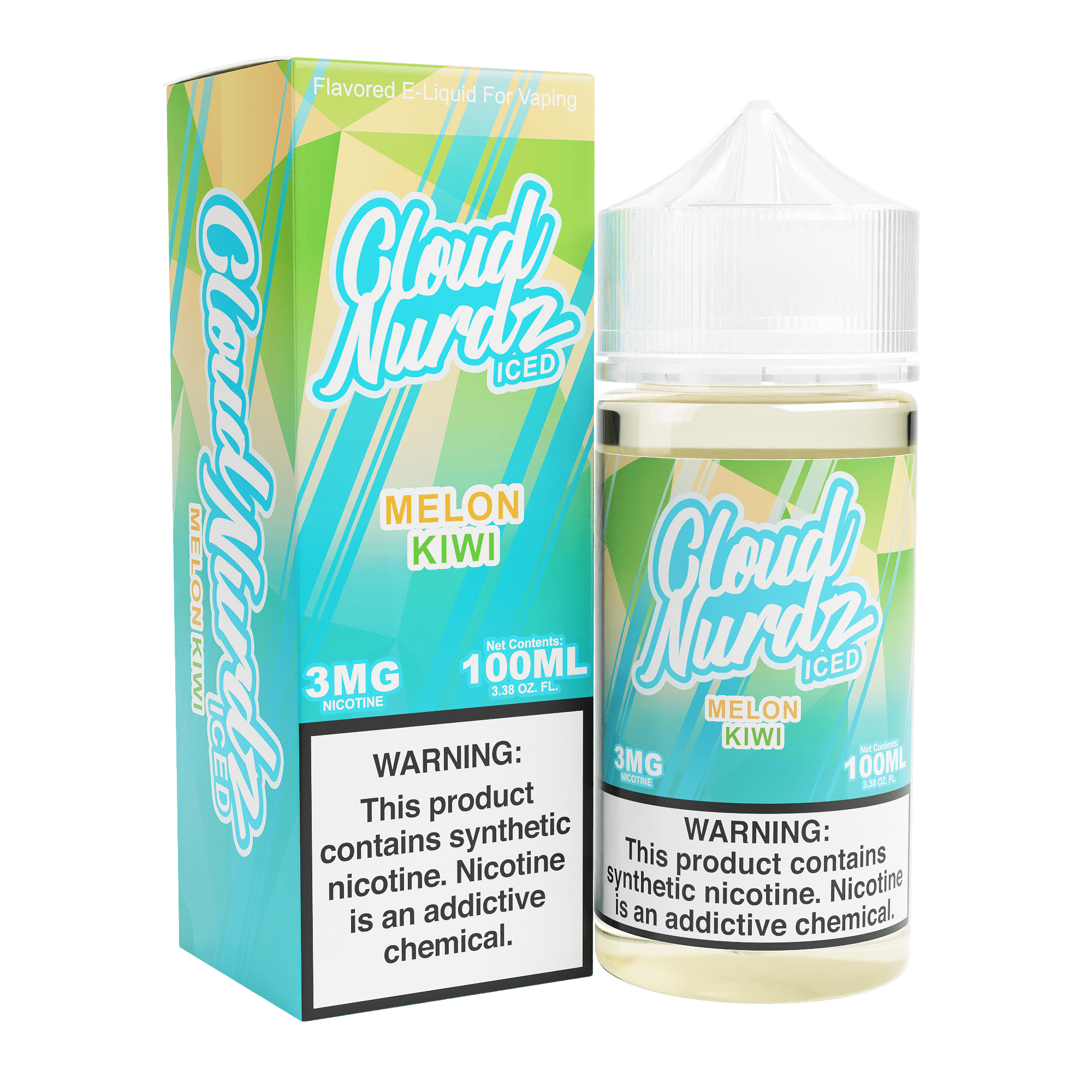 Cloud Nurdz Iced E-liquids melon kiwi only vapez
