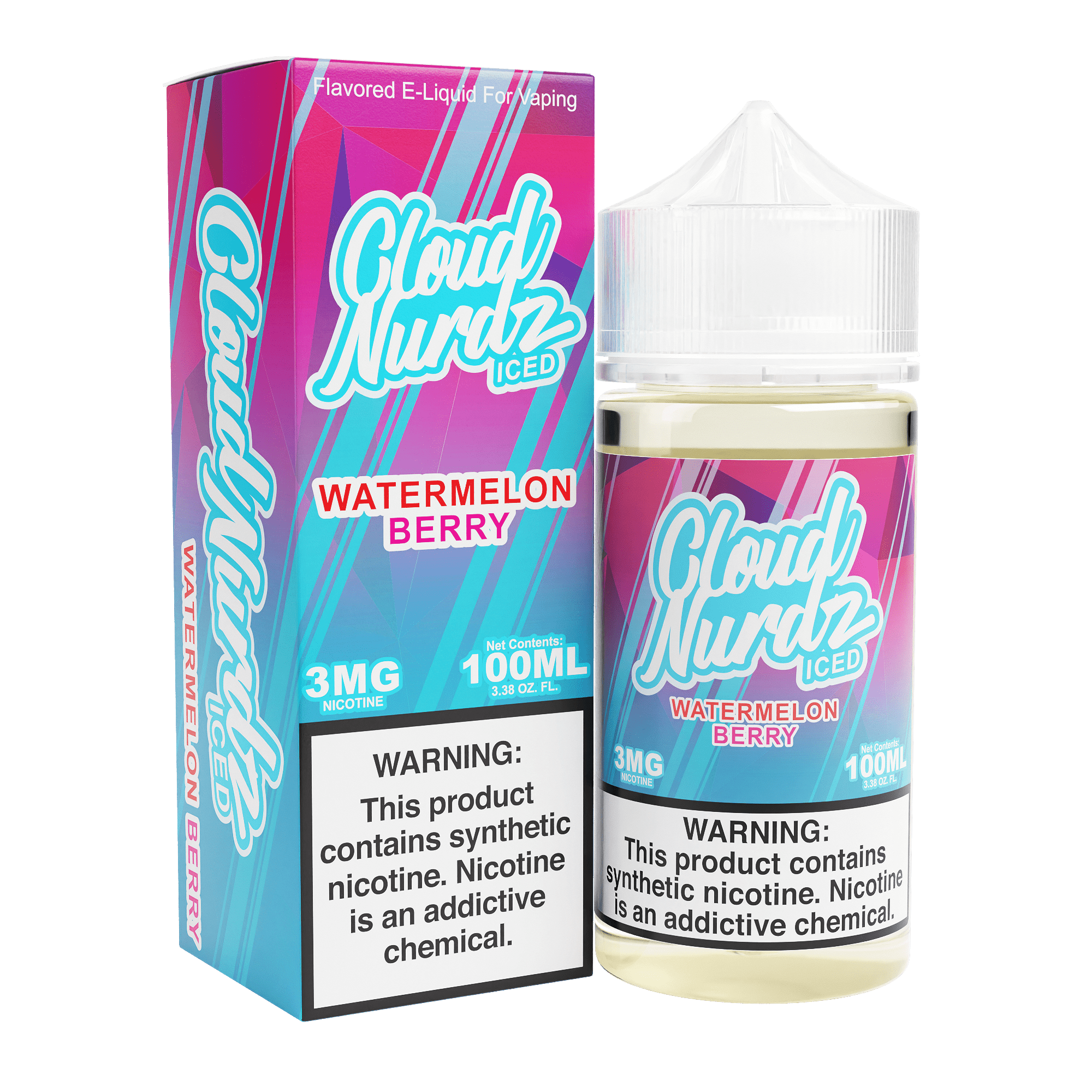 Cloud Nurdz Iced E-liquids watermelon berry only vapez