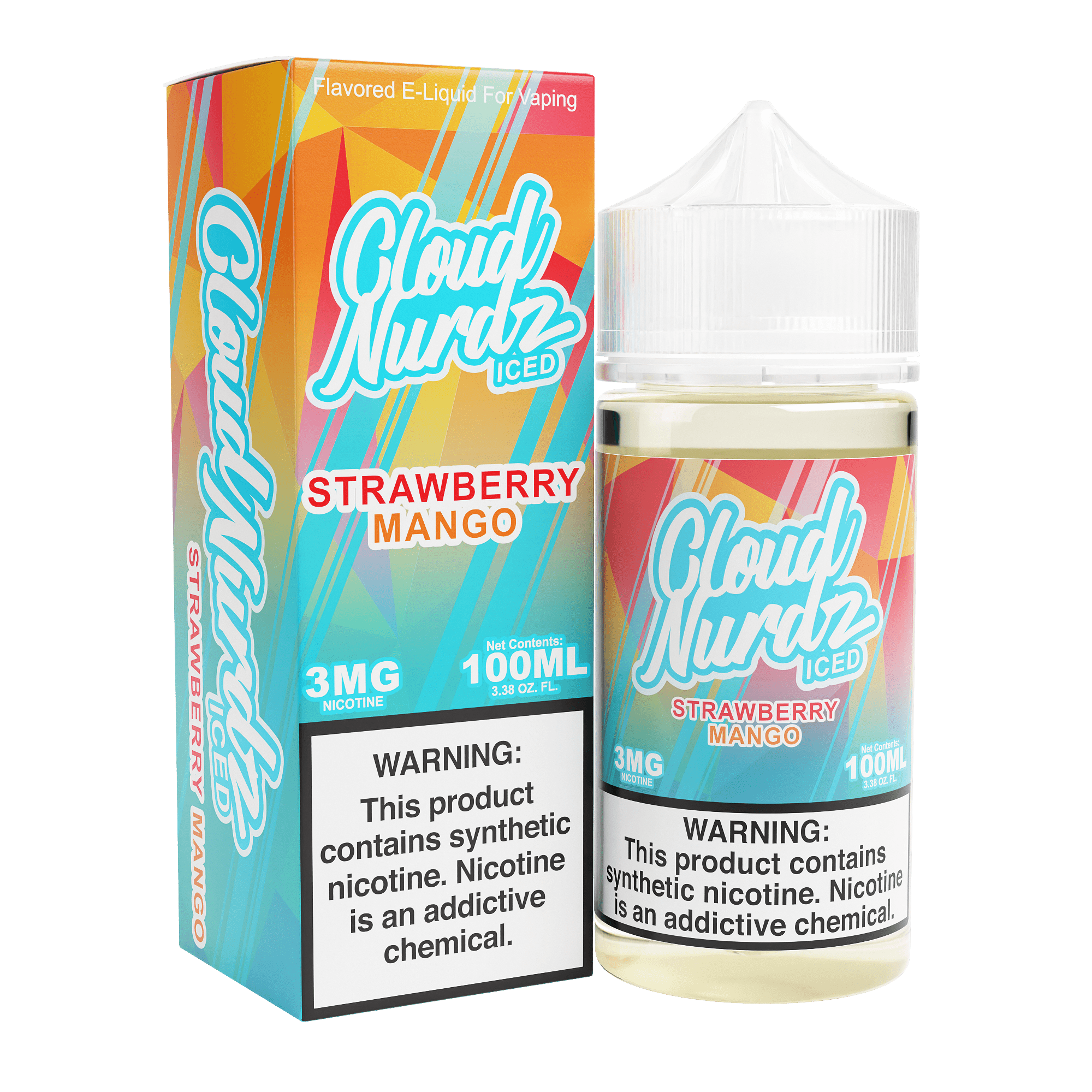 Cloud Nurdz Iced E-liquids strawberry mango only vapez