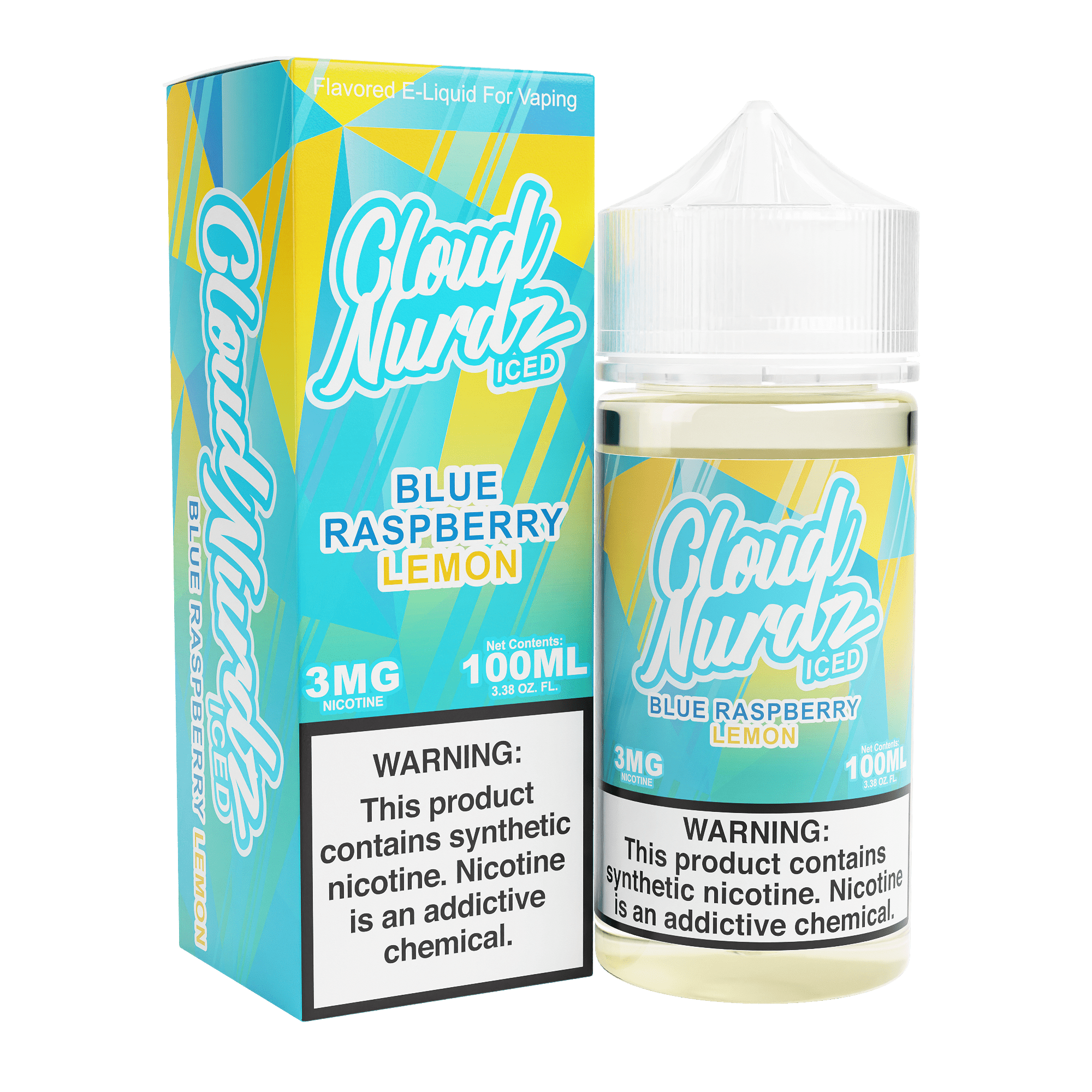 Cloud Nurdz Iced E-liquids lemon blue only vapez