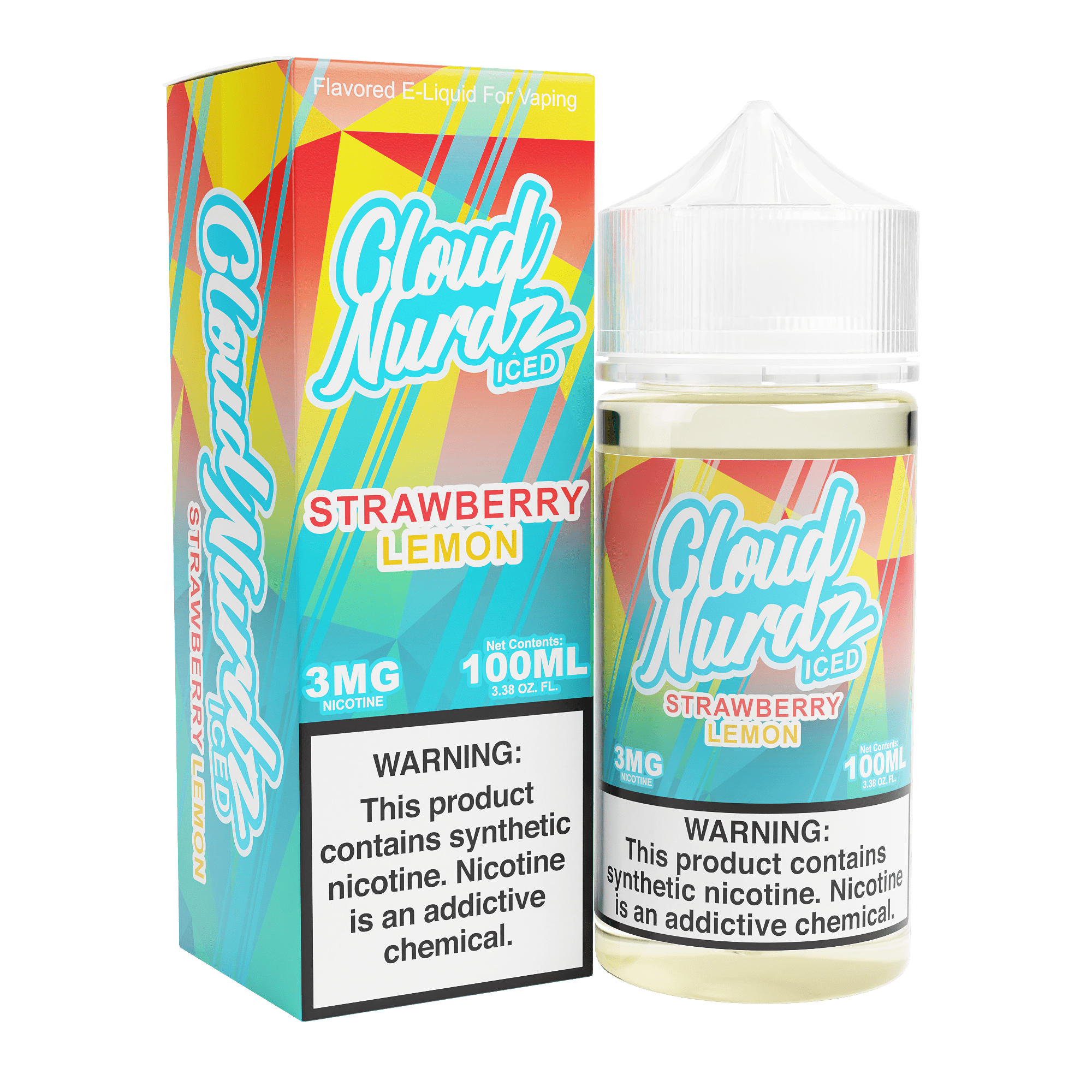 Cloud Nurdz Iced E-liquids strawberry lemon only vapez