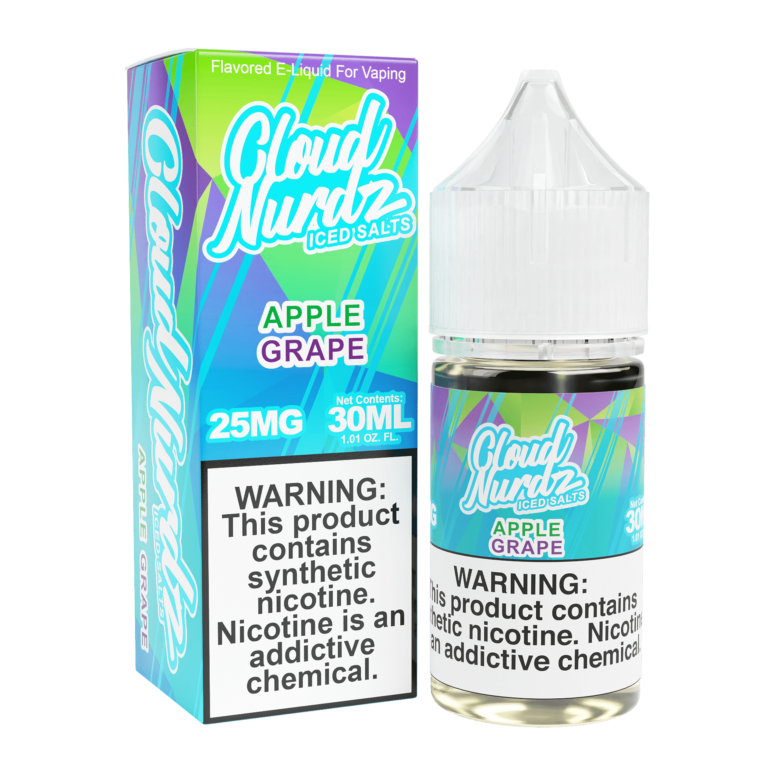 Cloud Nurdz Iced Nicotine Salts Apple Grape