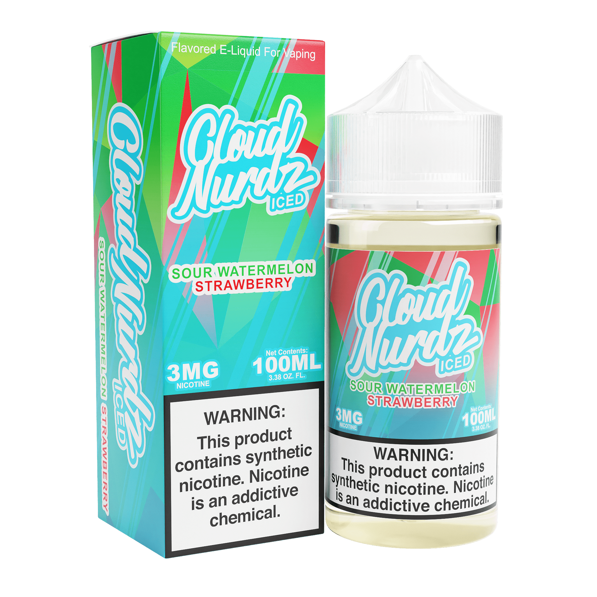 Cloud Nurdz Iced E-liquids sour watermelon only vapez