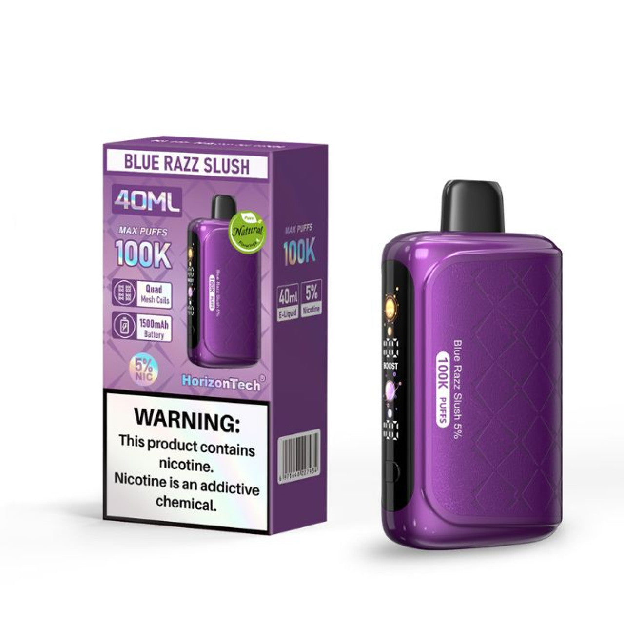 HorizonTech 100K Vape Blue razz only vapez