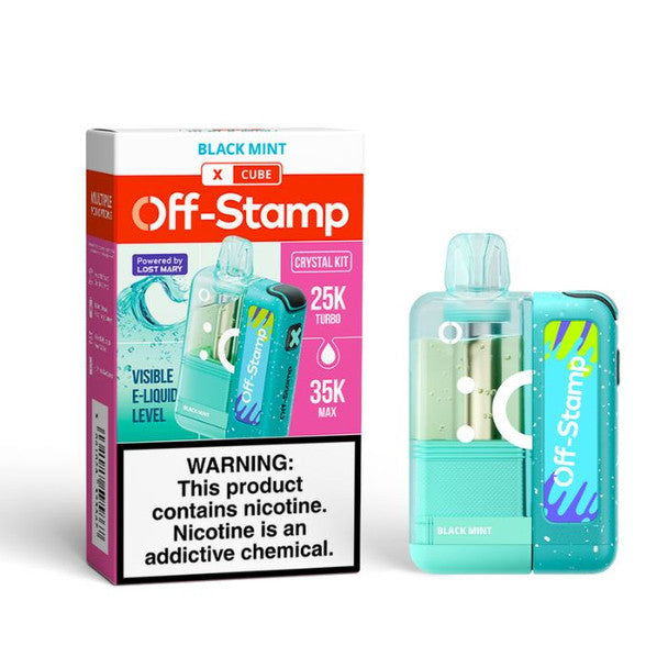 Off Stamp X-Cube Crystal Vape Kit Texas Compliant only vapez black mint