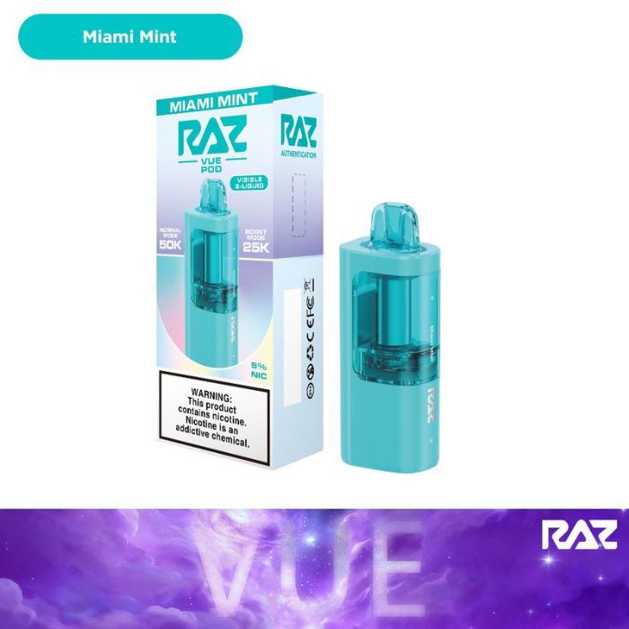 miami mint RAZ VUE 50K Disposable Pod