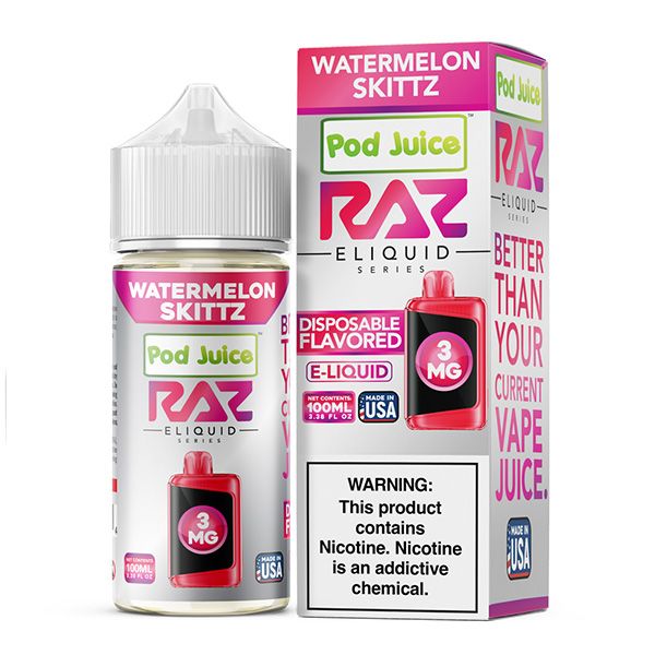 Pod Juice X Raz E-Liquids skitts