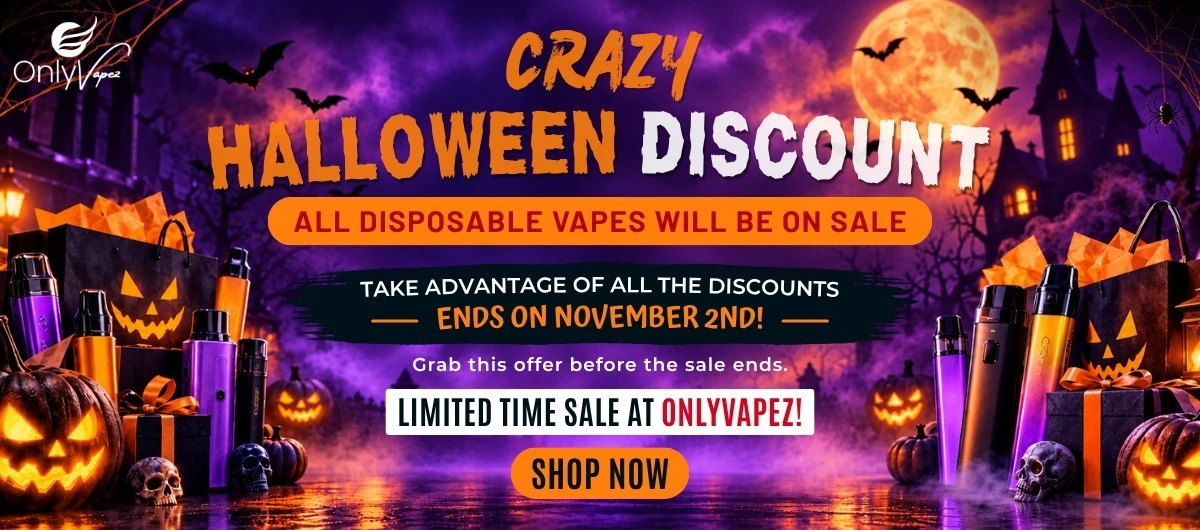 Crazy Halloween Discount - All disposable vapes on sale until November 2nd